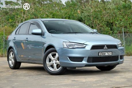 Blue 2009 Mitsubishi Lancer Hatchback RX Sportback
